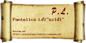 Pantelics László névjegykártya