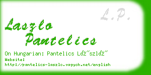 laszlo pantelics business card